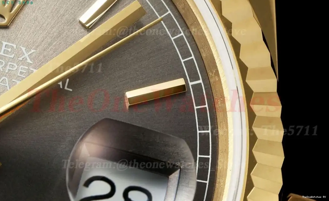 A2836(Gain YG Stk Grey 128238 Weight) 36mm YG QF V2 DayDate 0412